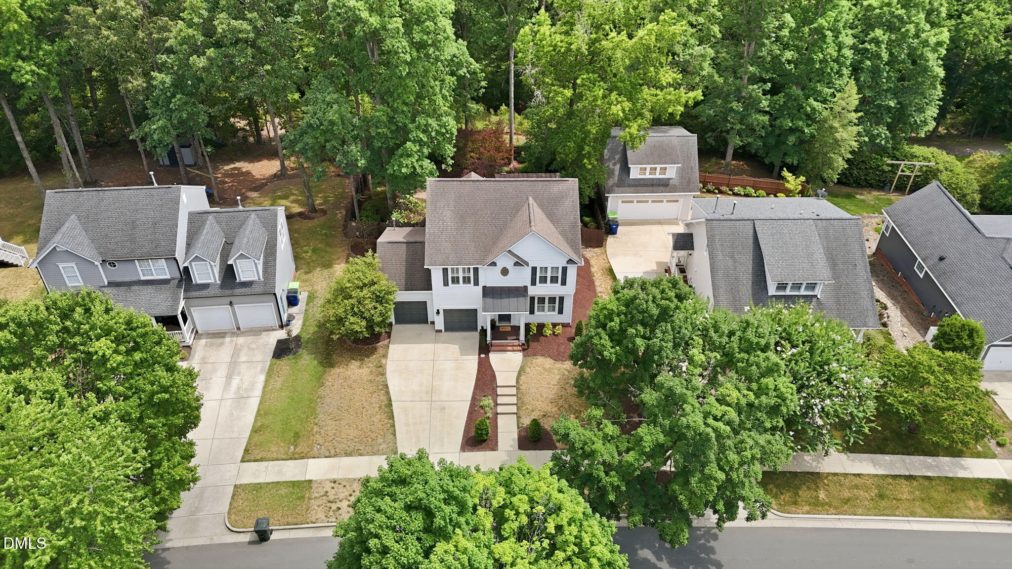 1716 Farmington Grove Drive Raleigh, NC 27614 - Photo 39 of 41 an aerial view of a house with a garden