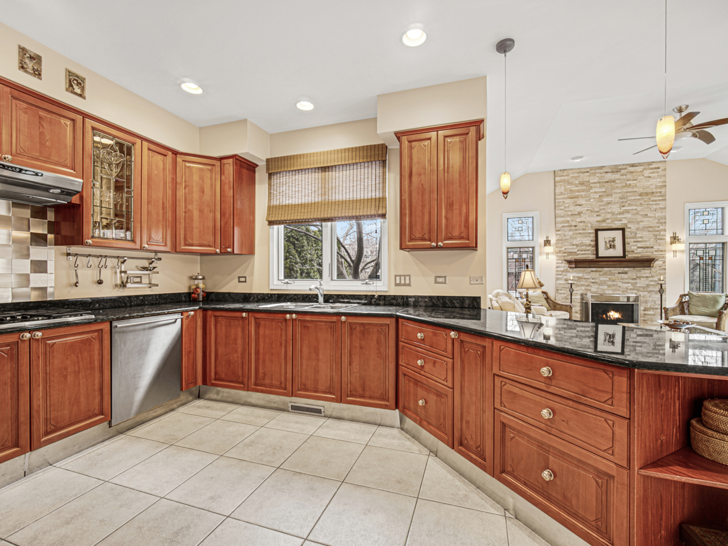 631 Riverside Drive Park Ridge, IL 60068 - Photo 8 of 31 a large kitchen with stainless steel appliances granite countertop a sink and cabinets
