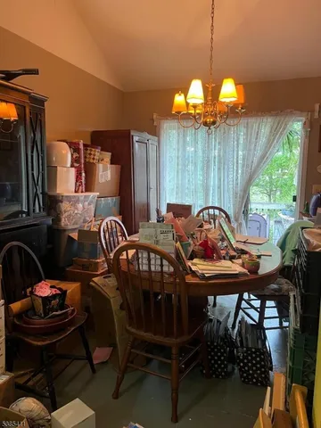 a table and chairs in a patio