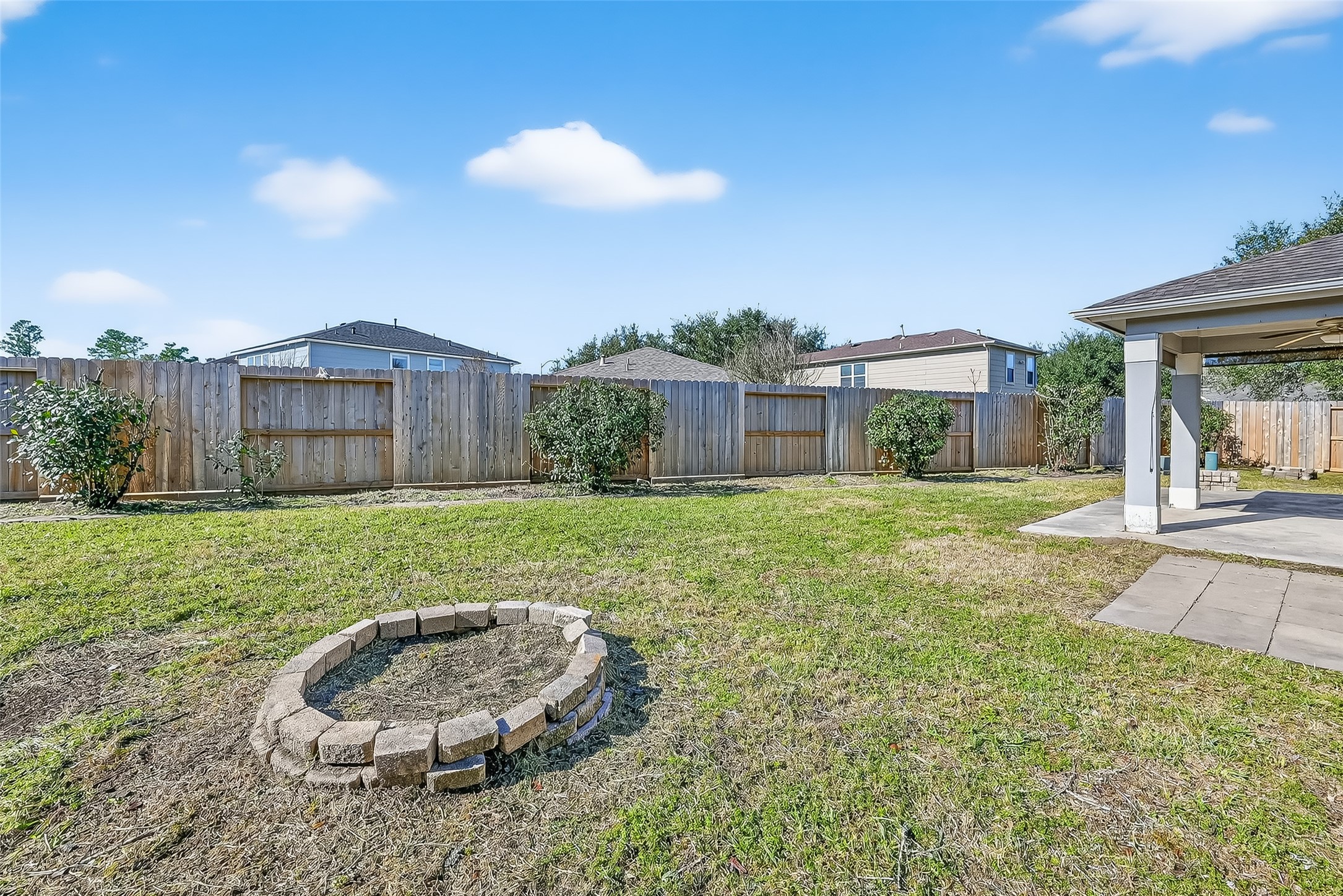 29603 Golden Vines Lane Spring, TX 77386 - Photo 21 of 23 a view of a house with a backyard and porch
