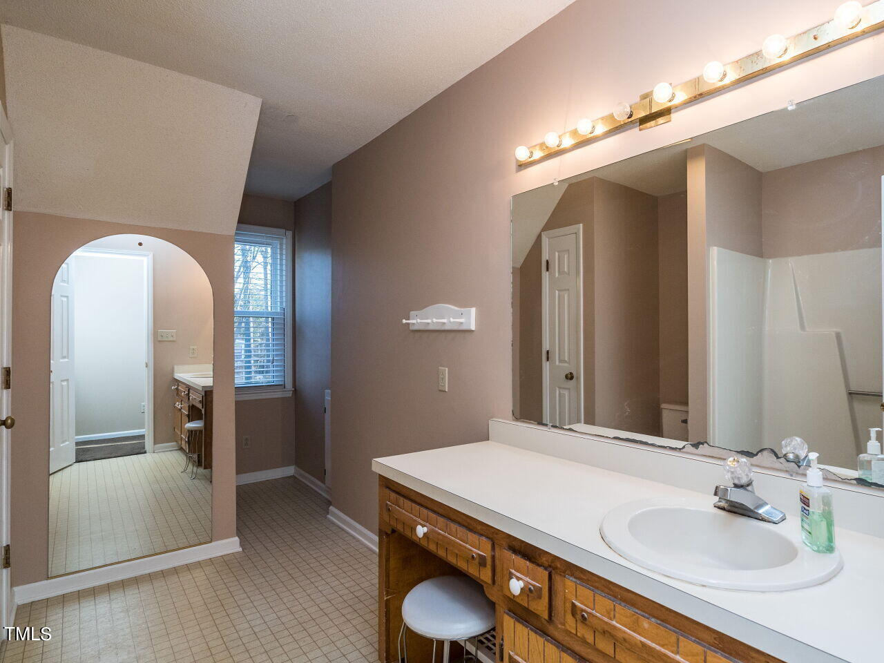 402 Hillside Drive Smithfield, NC 27577 - Photo 20 of 27 a bathroom with a sink and a mirror