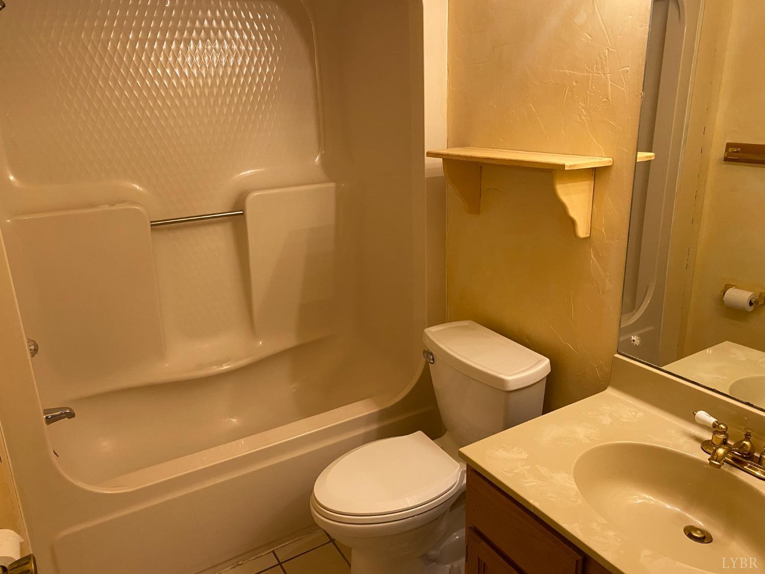 107 Manor Drive Forest, VA 24551 - Photo 14 of 20 a bathroom with a toilet a sink and mirror