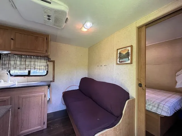 a table and chairs in the garden