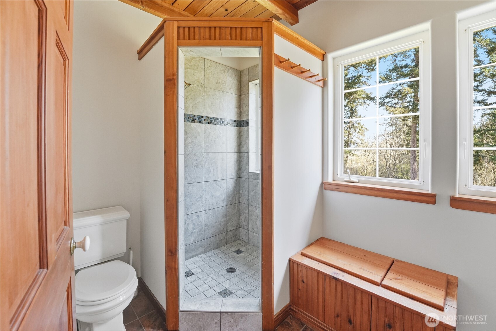 1763 Center Road Lopez Island, WA 98261 - Photo 16 of 40 a bathroom with a toilet and a shower
