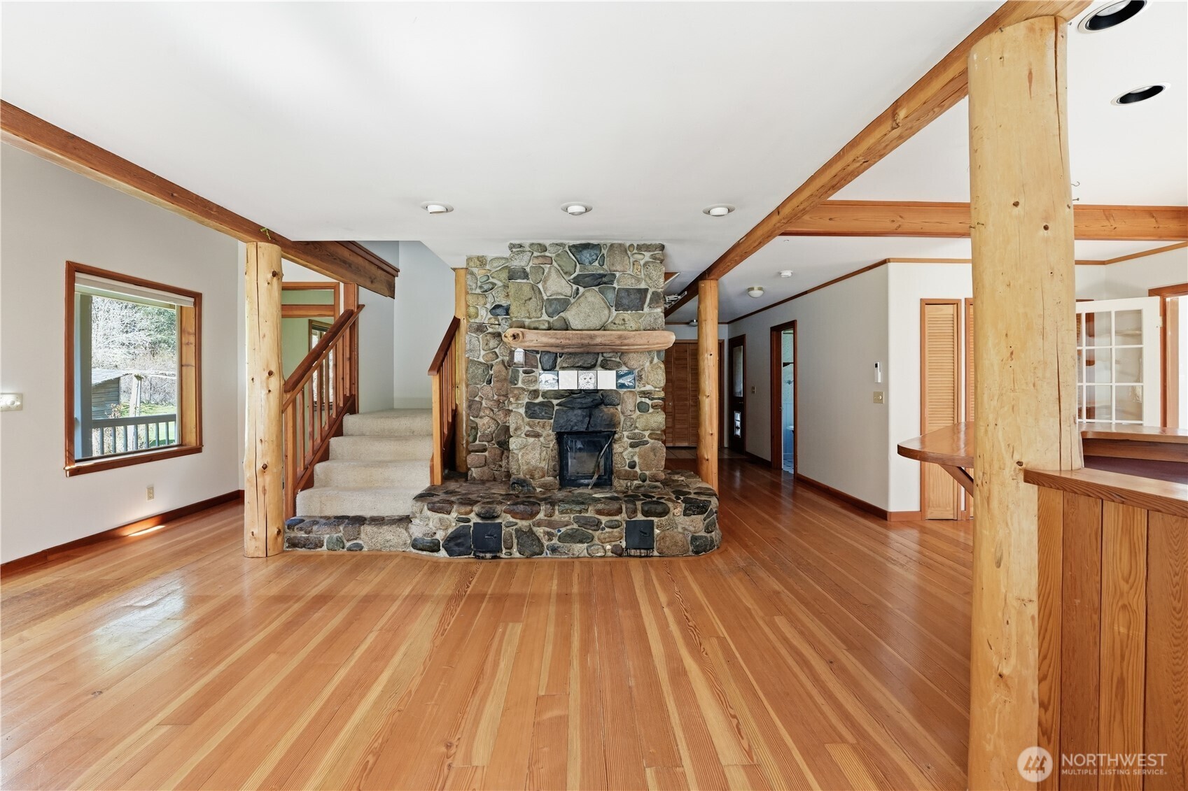 1763 Center Road Lopez Island, WA 98261 - Photo 7 of 40 a view of entryway and hall with wooden floor