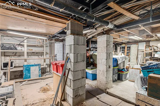 a view of storage and utility room