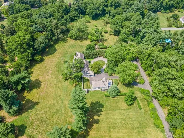 a view of a lake with a house