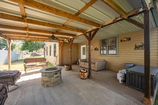 a room with furniture