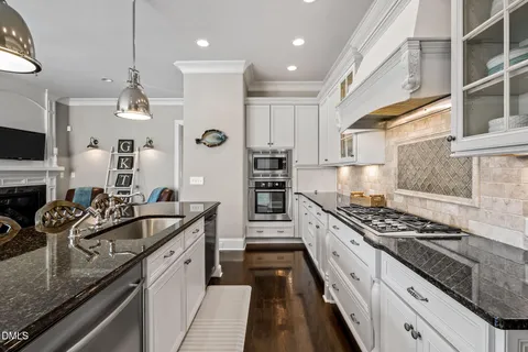 a view of a chair in wooden deck