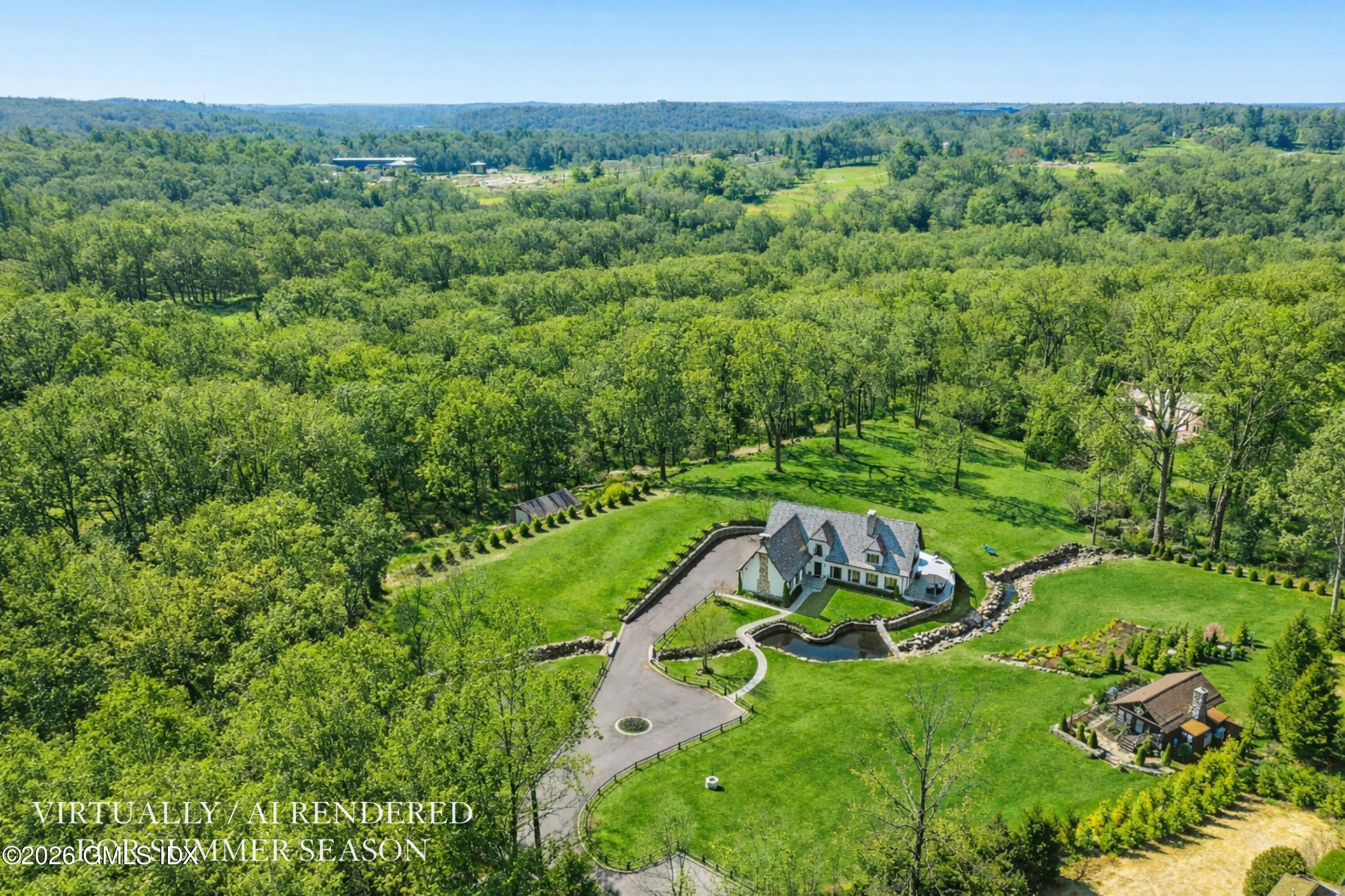 6 Carpenters Brook Road Greenwich, CT 06831 - Photo 2 of 71 1.14 Aerial Exterior (5) summer