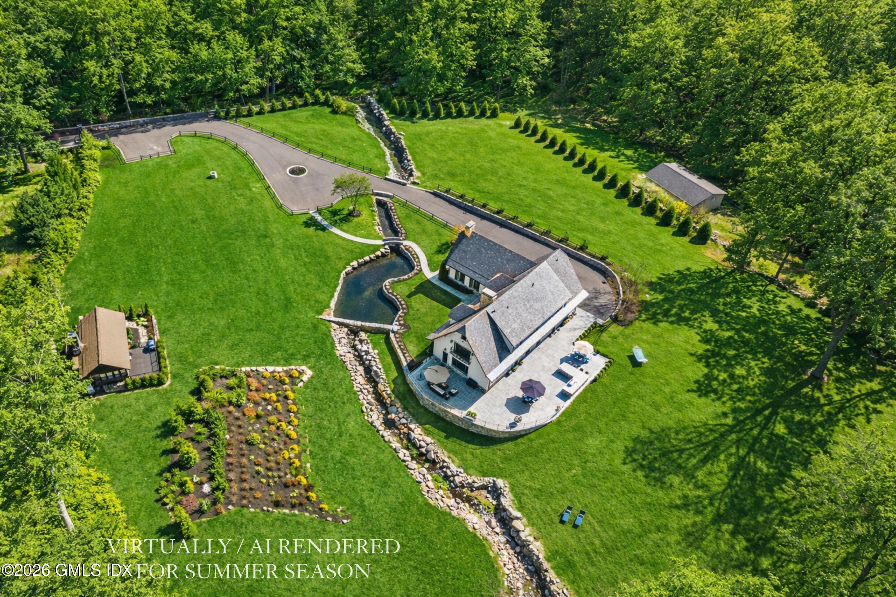 6 Carpenters Brook Road Greenwich, CT 06831 - Photo 4 of 71 1.28 Aerial Exterior (2) summer