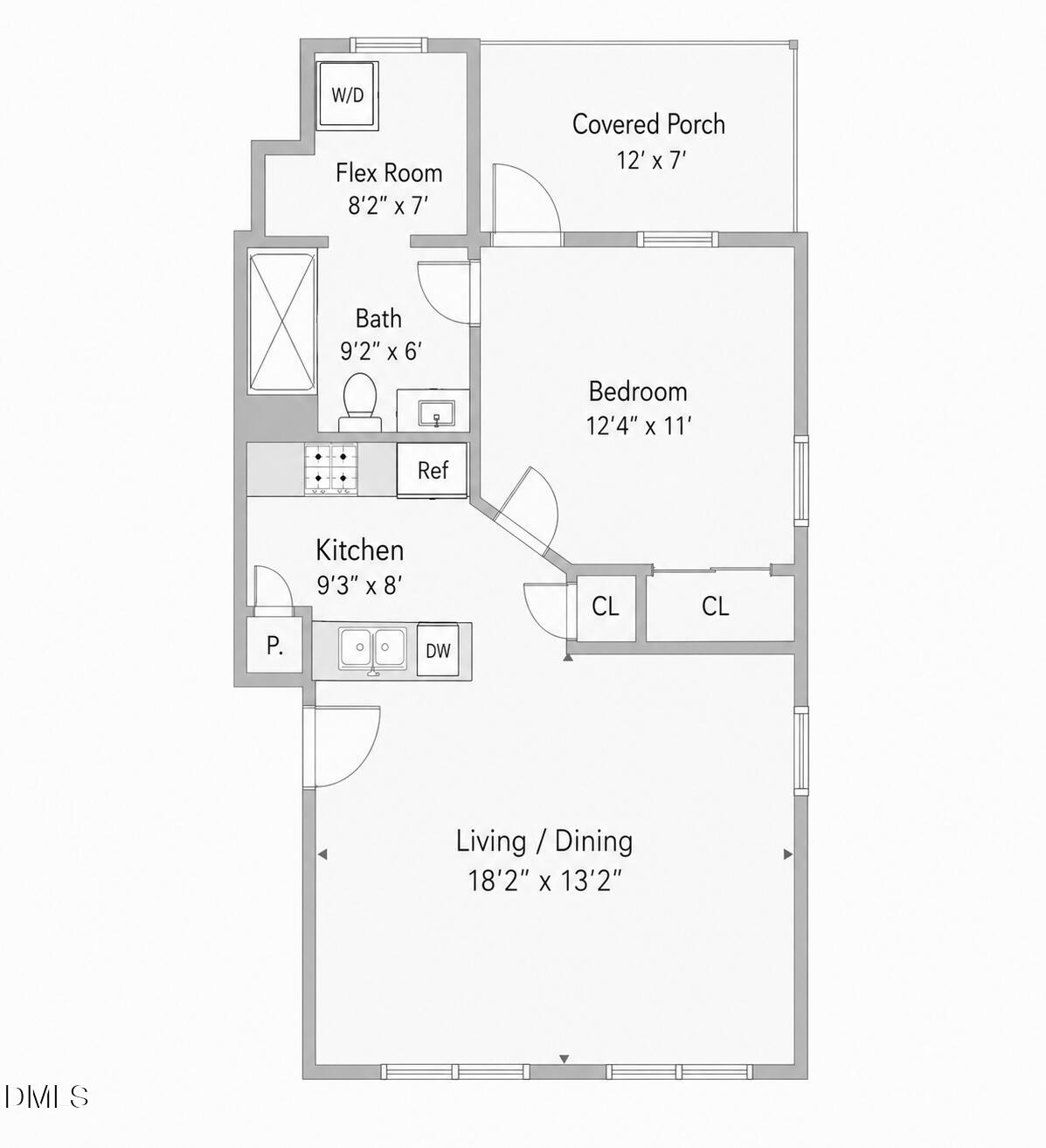 607 Smedes Place, Unit B Raleigh, NC 27605 - Photo 22 of 22 Floor Plan