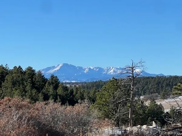 a view of a city with a mountain in the background