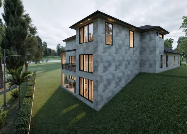 a view of a house with a yard