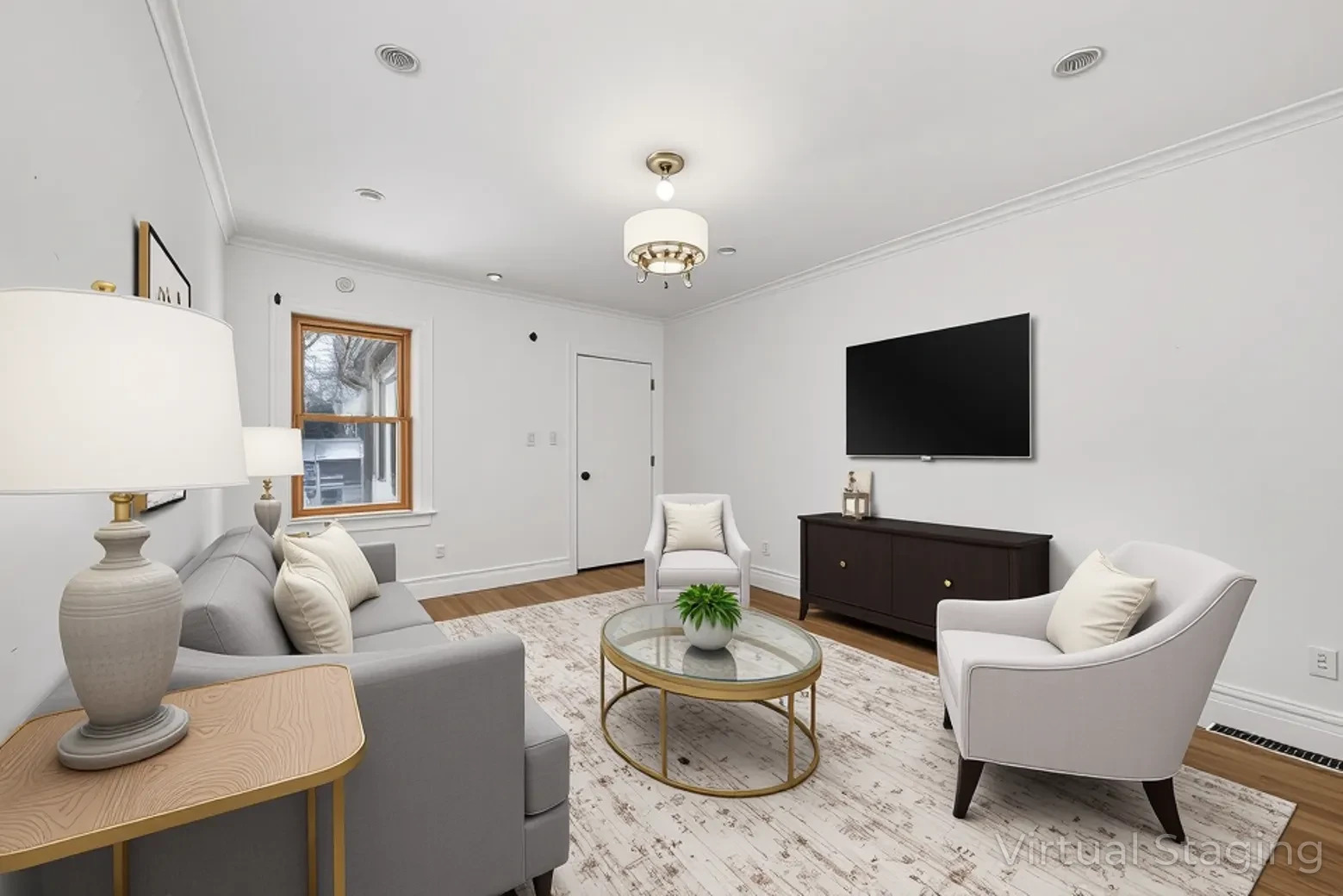 314 Elm Street Lombard, IL 60148 - Photo 4 of 43 a living room with furniture a rug and a flat screen tv