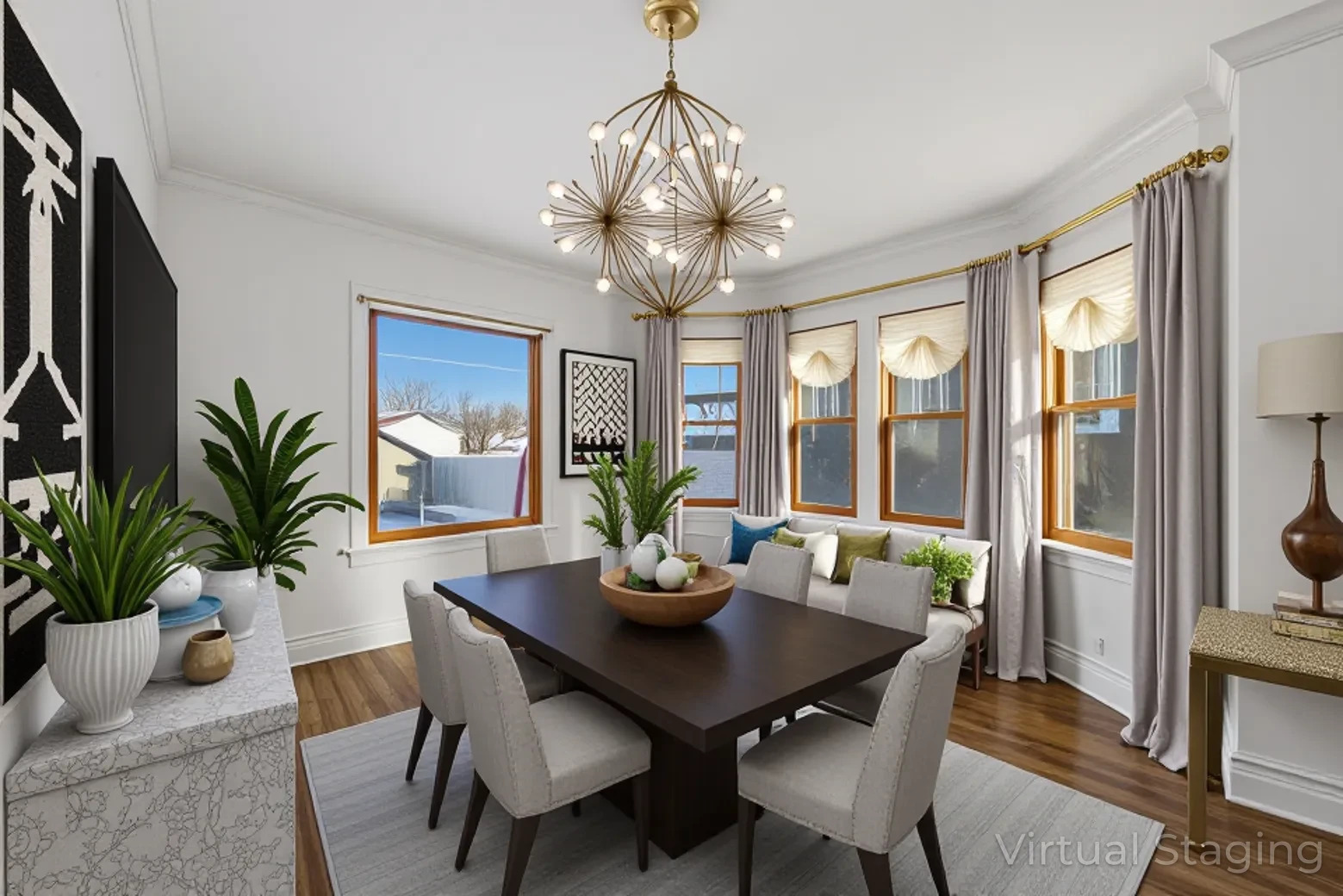 314 Elm Street Lombard, IL 60148 - Photo 9 of 43 a view of a dining room with furniture window and wooden floor