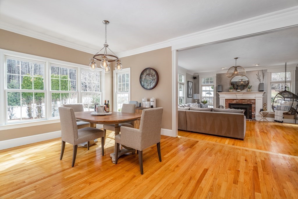 298 Harvard Road Bolton, MA 01740 - Photo 9 of 42 a living room with a table chairs and a large window