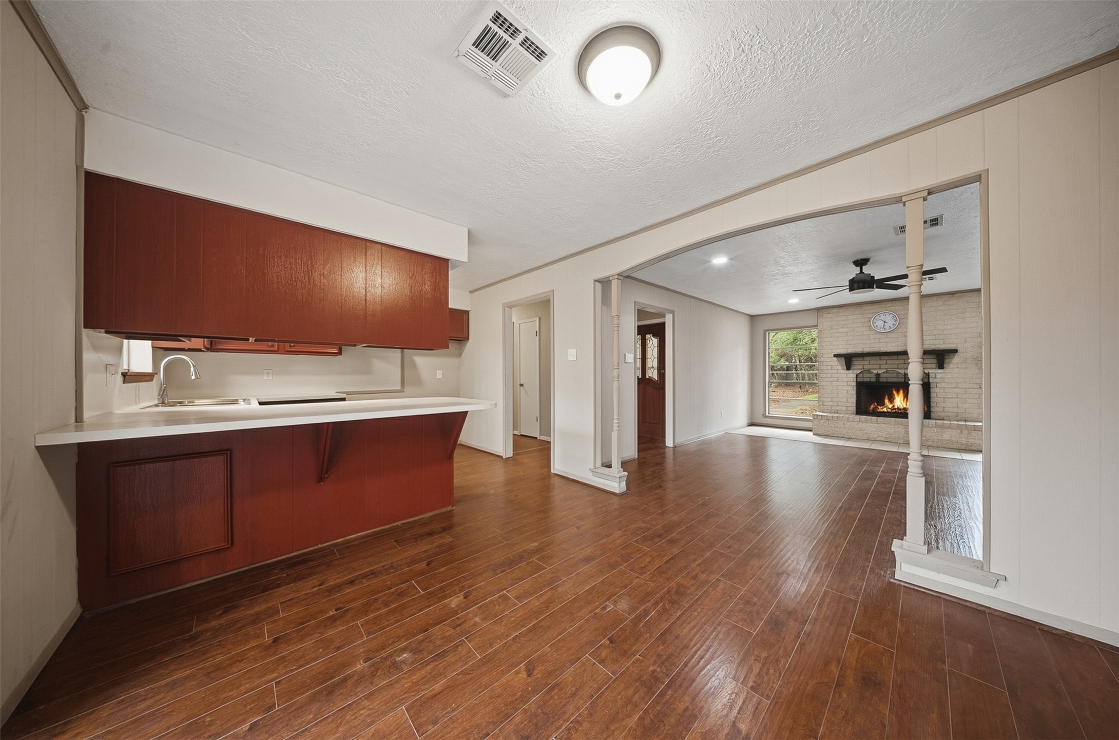 401 Turner Cemetery Road Livingston, TX 77351 - Photo 5 of 34 a kitchen with stainless steel appliances granite countertop a sink and cabinets