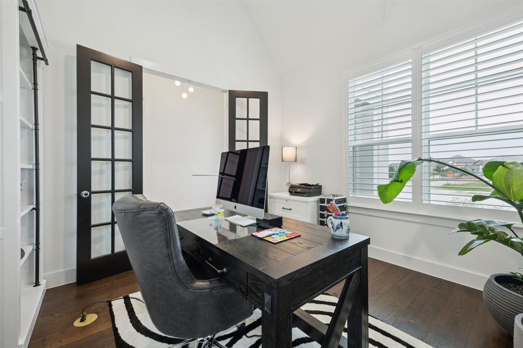 7024 Prairie Ridge Road Argyle, TX 76226 - Photo 17 of 40 Sophisticated Office Space with Classic French Doors and Rich Wood Floors