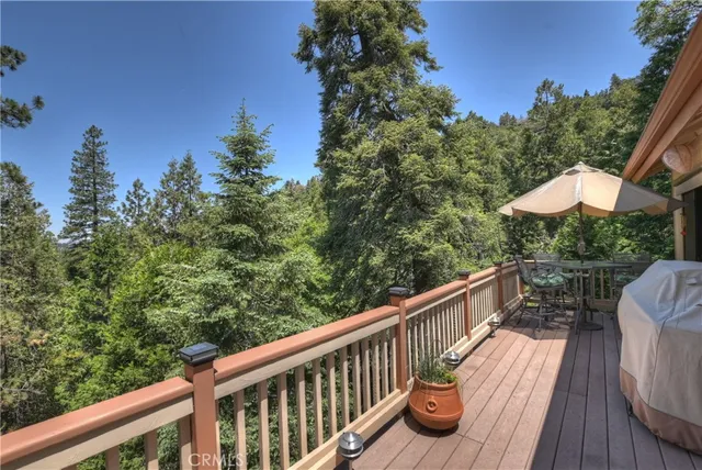a view of balcony with furniture