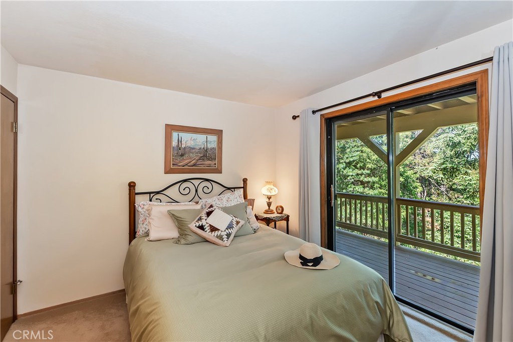 1100 Arbula Drive Crestline, CA 92325 - Photo 22 of 50 a bedroom with a bed and a large window