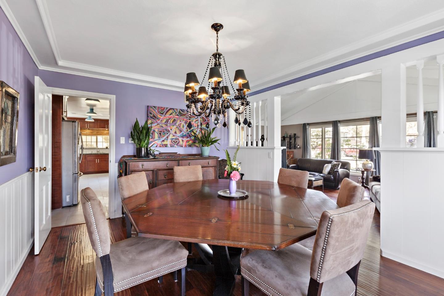 4853 Proctor Road Castro Valley, CA 94546 - Photo 12 of 43 a view of a dining room with furniture and wooden floor