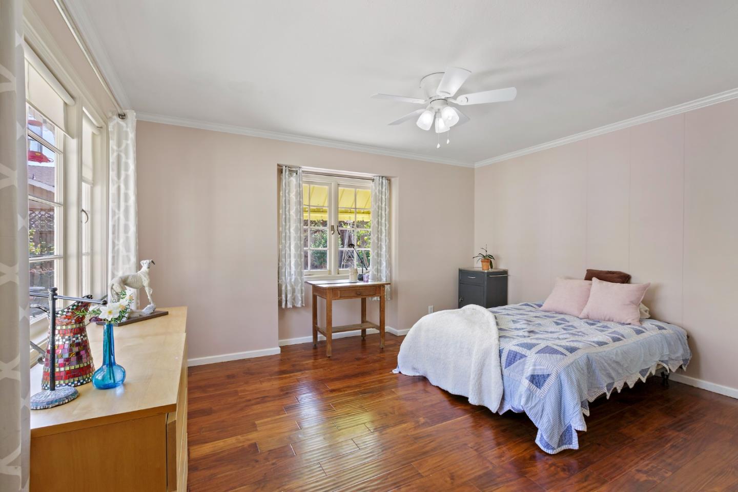 4853 Proctor Road Castro Valley, CA 94546 - Photo 33 of 43 a bed room with a bed and a chandelier