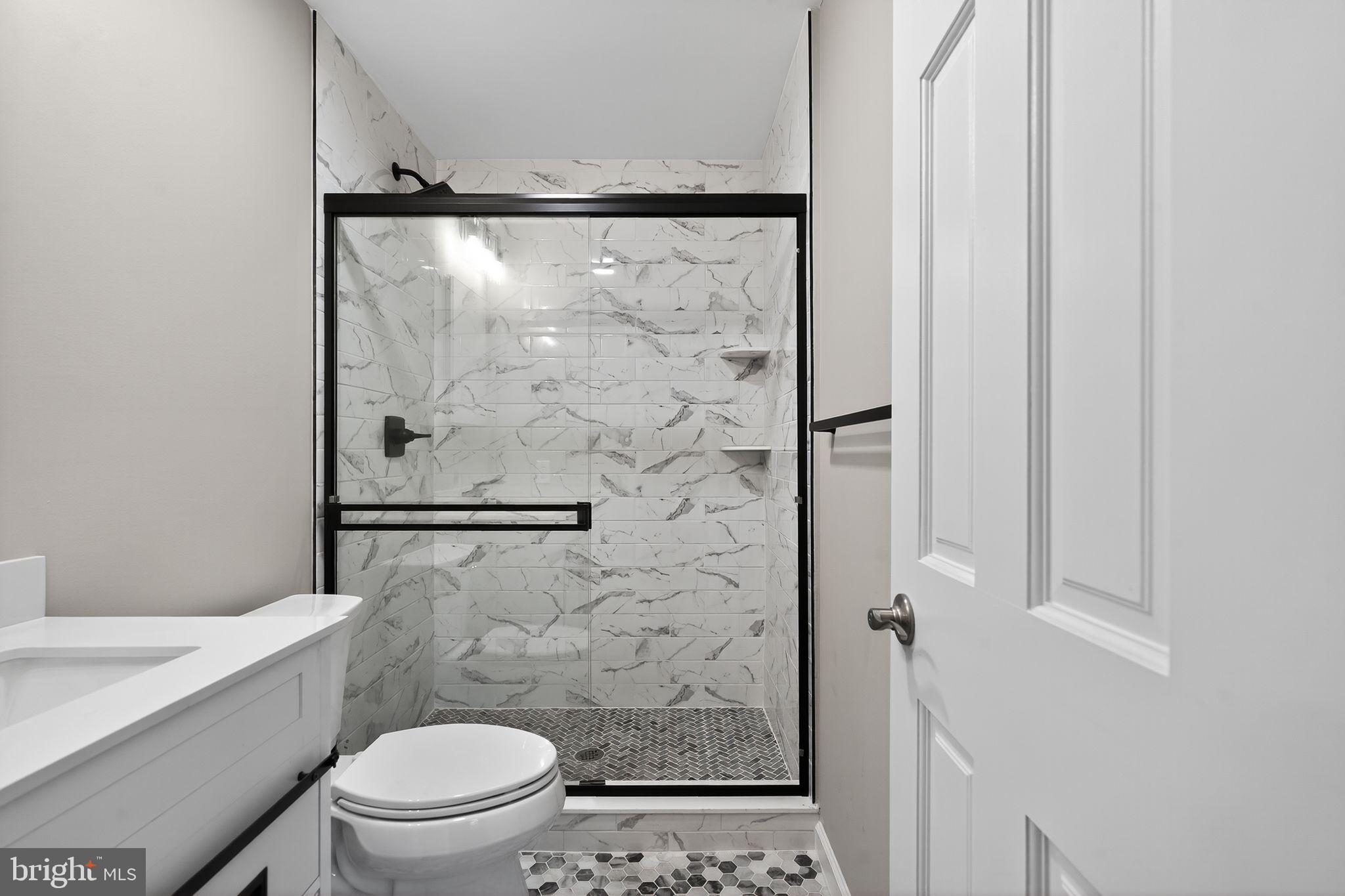 120 Gilbert Road Bordentown, NJ 08505 - Photo 28 of 52 a bathroom with a shower and a toilet