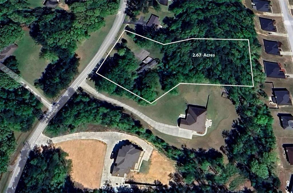 7146 Old Beulah Road Lithia Springs, GA 30122 - Photo 43 of 45 an aerial view of house with swimming pool