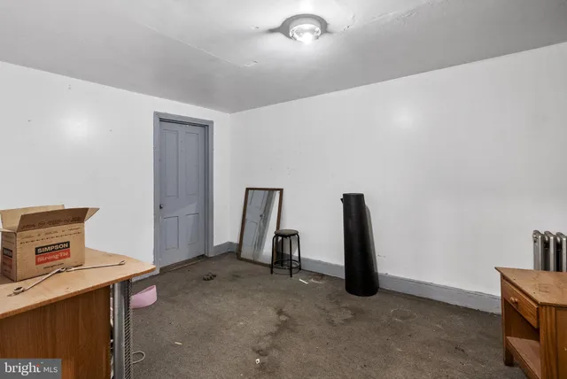 a view of workspace with closet