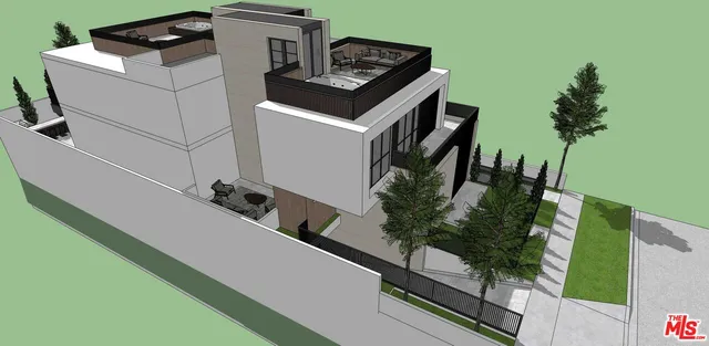 an aerial view of a city with lots of residential buildings