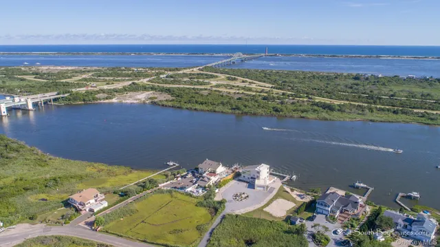a view of a city with an ocean