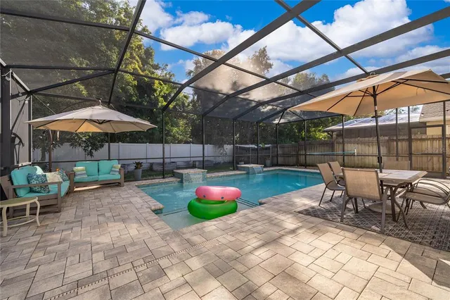 a view of outdoor space with seating