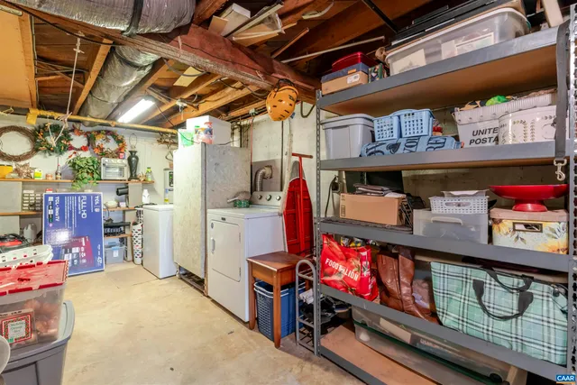 a view of storage and utility room