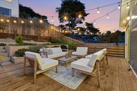a outdoor living space with furniture