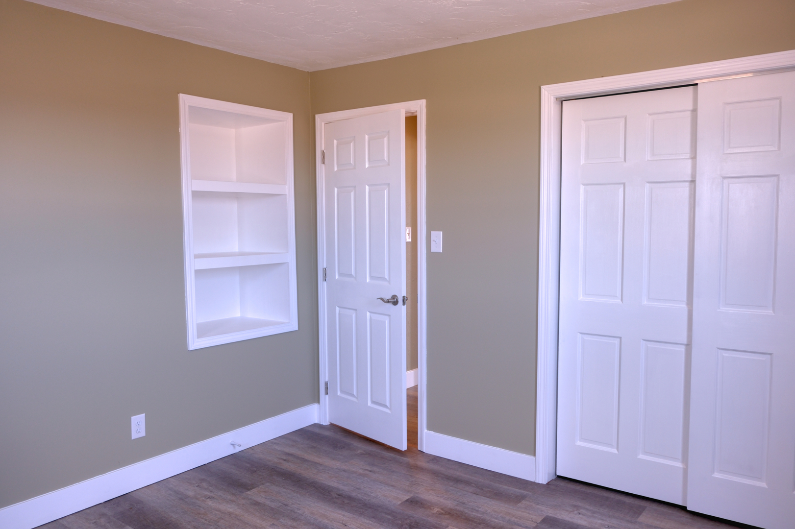 861 Indian Ridge Road Jacob, IL 62950 - Photo 16 of 42 an empty room with wooden floor and closet area