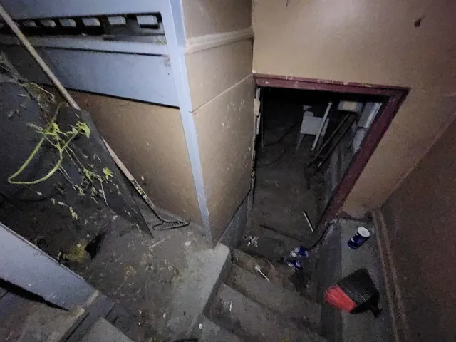 a close view of water heater room