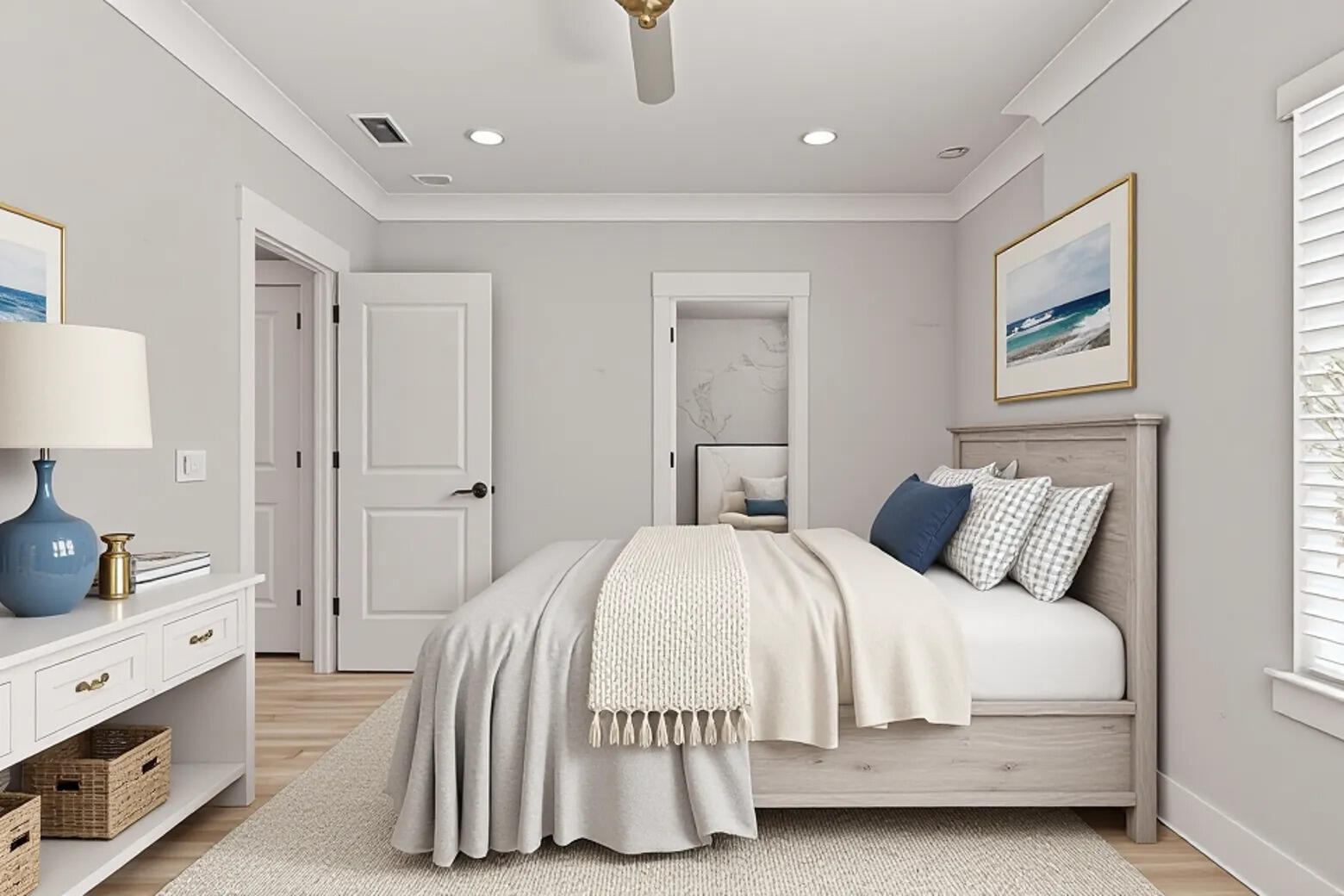 995 Airport Road, Unit 43 Destin, FL 32541 - Photo 16 of 40 a bedroom with a bed and a lamp