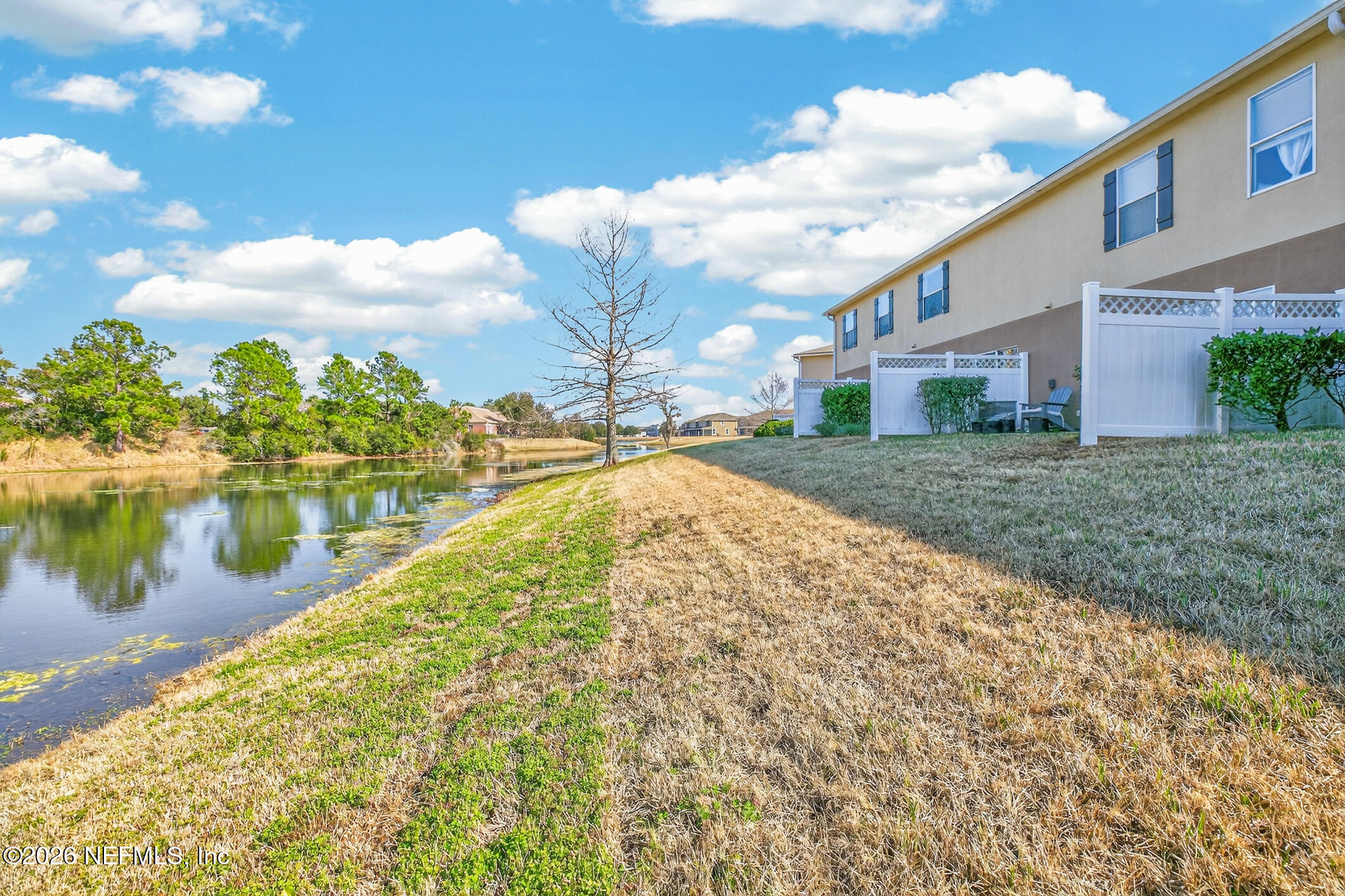 1500 Calming Water Drive, Unit 4603 Fleming Island, FL 32003 - Photo 54 of 98 a view of a backyard with plants and lake view