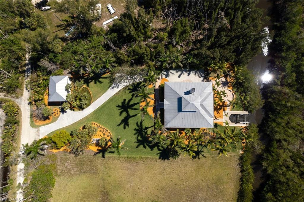 18481 Pioneer Road Fort Myers, FL 33908 - Photo 3 of 44 Bird's eye view of the entire property including guest house.