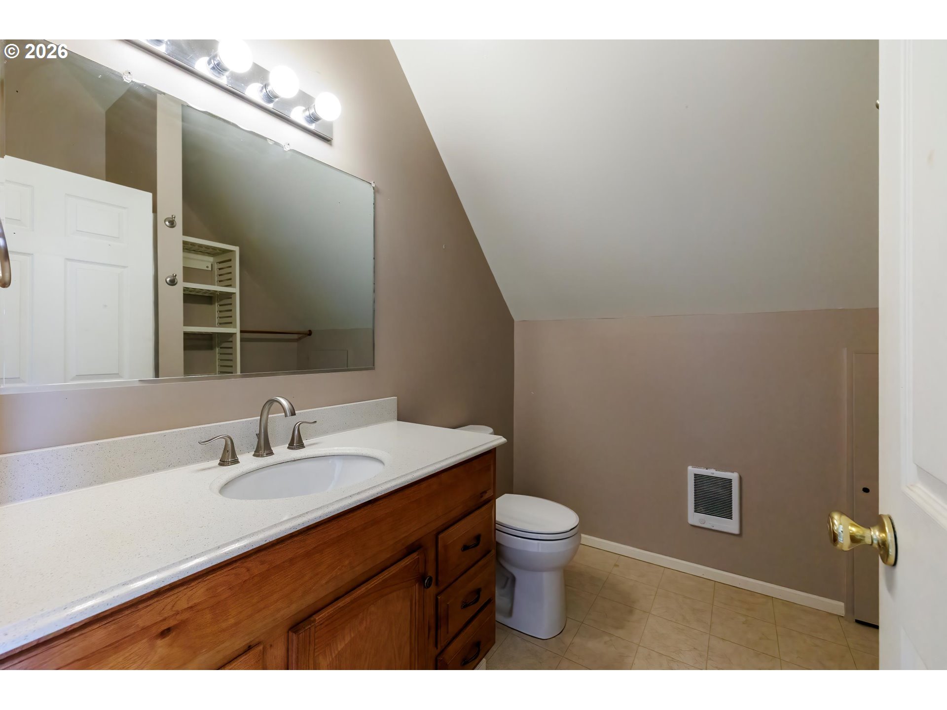 3251 Southwest Redmond Hill Road McMinnville, OR 97128 - Photo 36 of 46 a bathroom with a sink a toilet and mirror