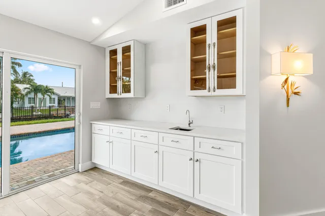 a view of a window in a room