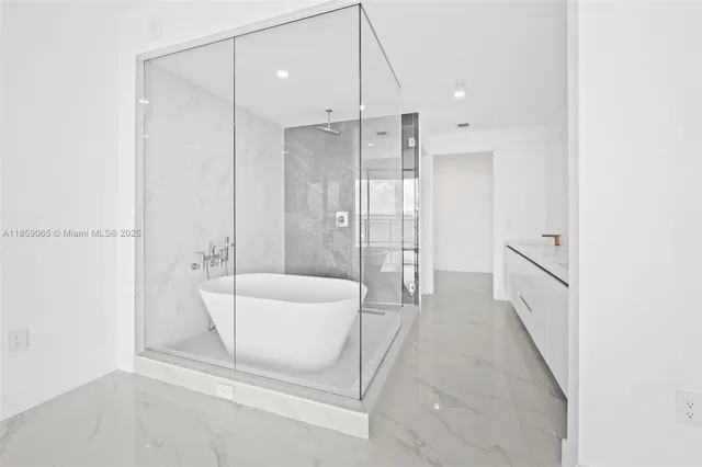 a view of bathroom with shower