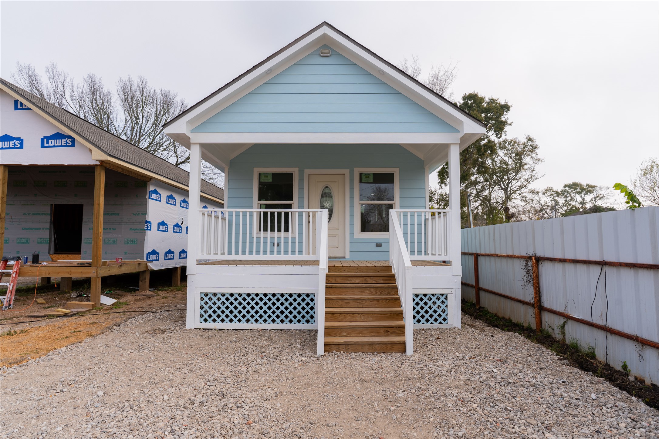 a front view of a house with a garage