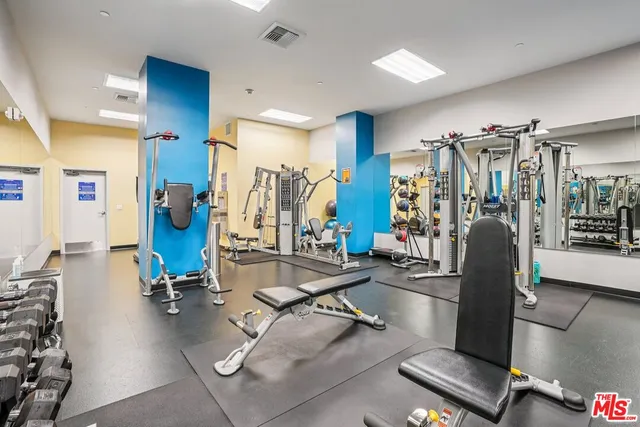 a view of a building and a street