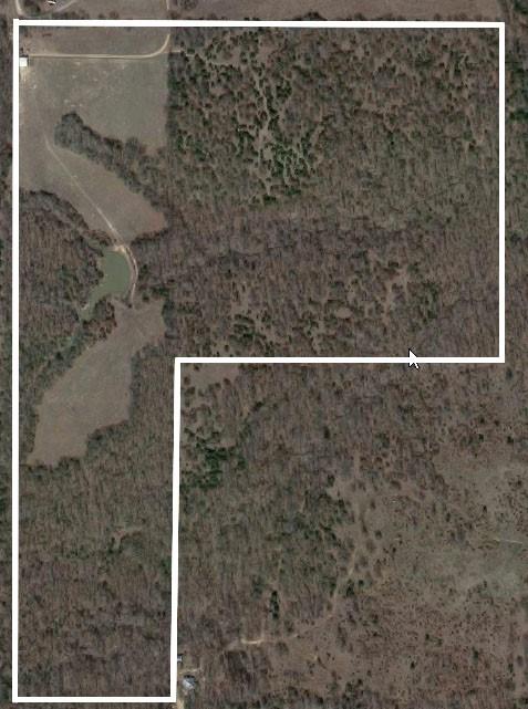 3652 East Cheadle Road Tishomingo, OK 73460 - Photo 3 of 8 Aerial view of property's location with property boundaries highlighted