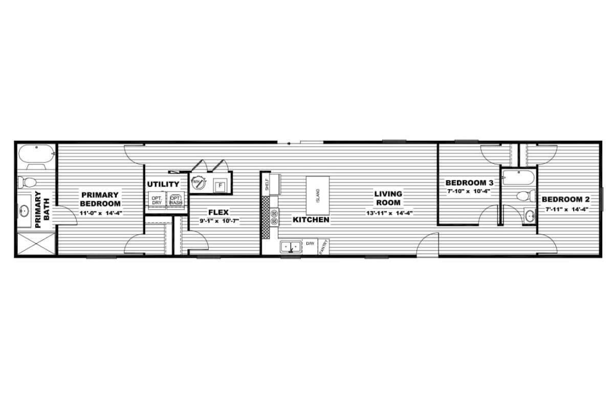 1288 Sexton Road DeFuniak Springs, FL 32433 - Photo 14 of 14 Floor Plan