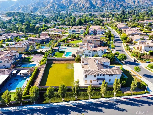 an aerial view of multiple house