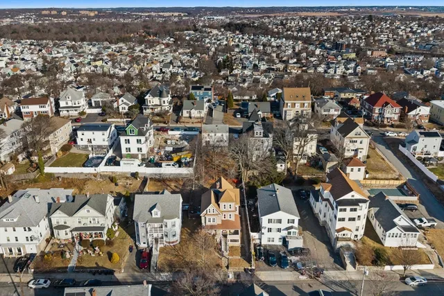 an aerial view of a city