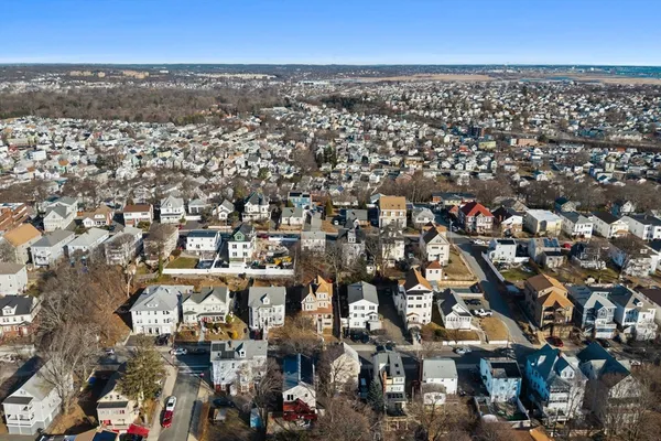 an aerial view of multiple house